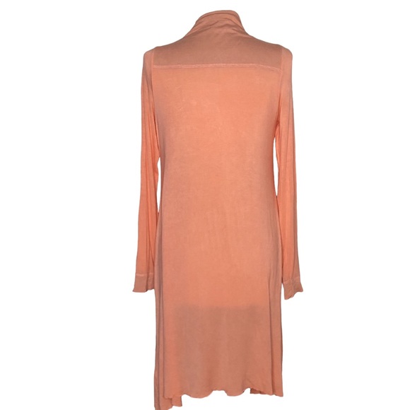 Soft Surroundings Peach Open Front Duster Cardigan - Picture 5 of 9